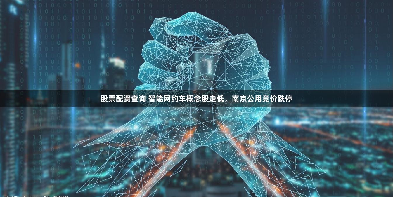 股票配资查询 智能网约车概念股走低，南京公用竞价跌停