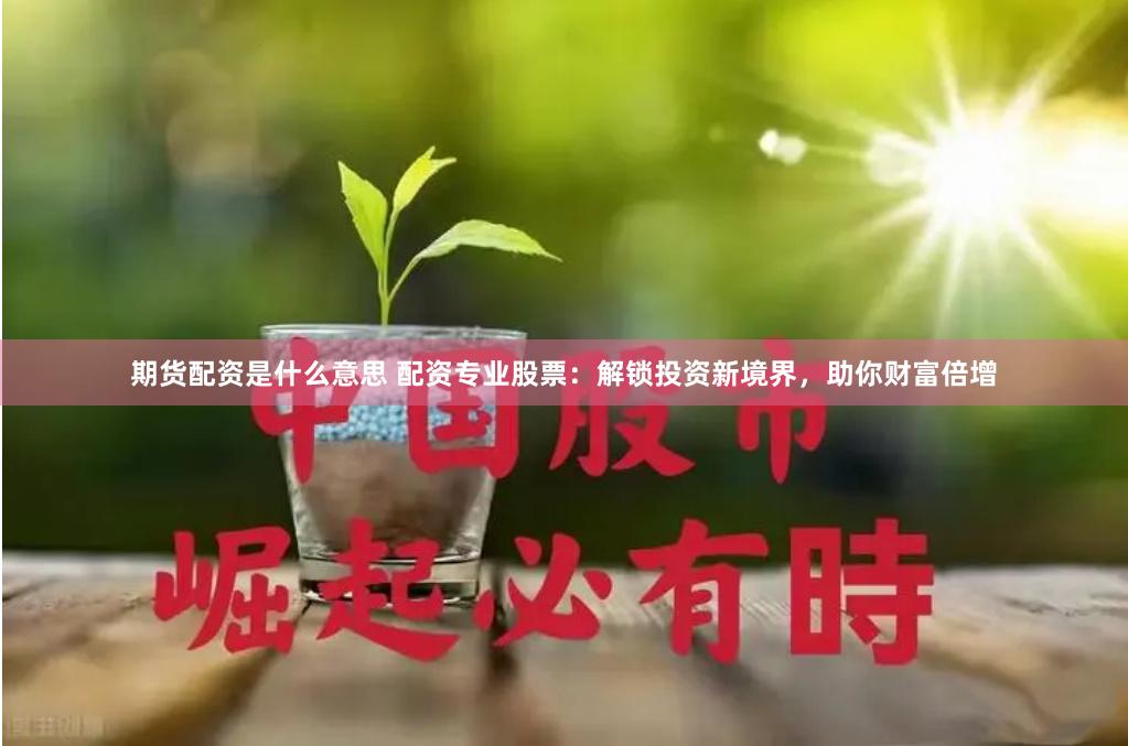 期货配资是什么意思 配资专业股票：解锁投资新境界，助你财富倍增