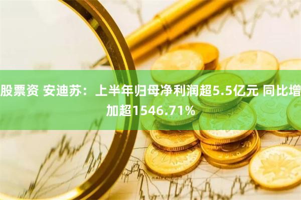 股票资 安迪苏：上半年归母净利润超5.5亿元 同比增加超1546.71%