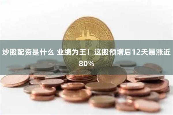 炒股配资是什么 业绩为王！这股预增后12天暴涨近80%