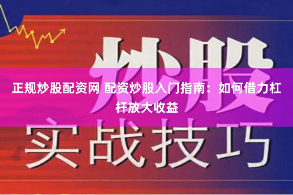 正规炒股配资网 配资炒股入门指南：如何借力杠杆放大收益